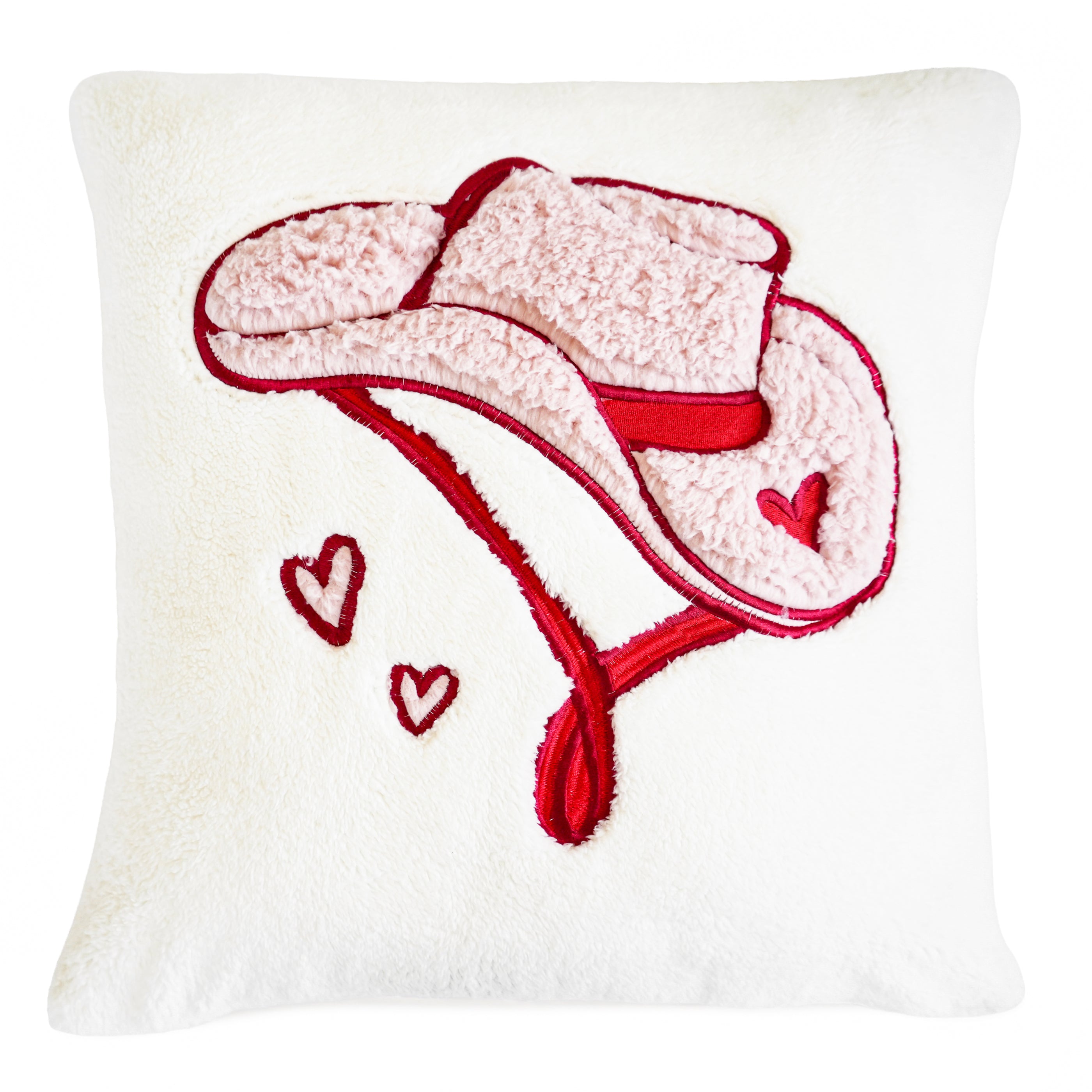 Coussin en sherpa - Chapeau de Cowgirl