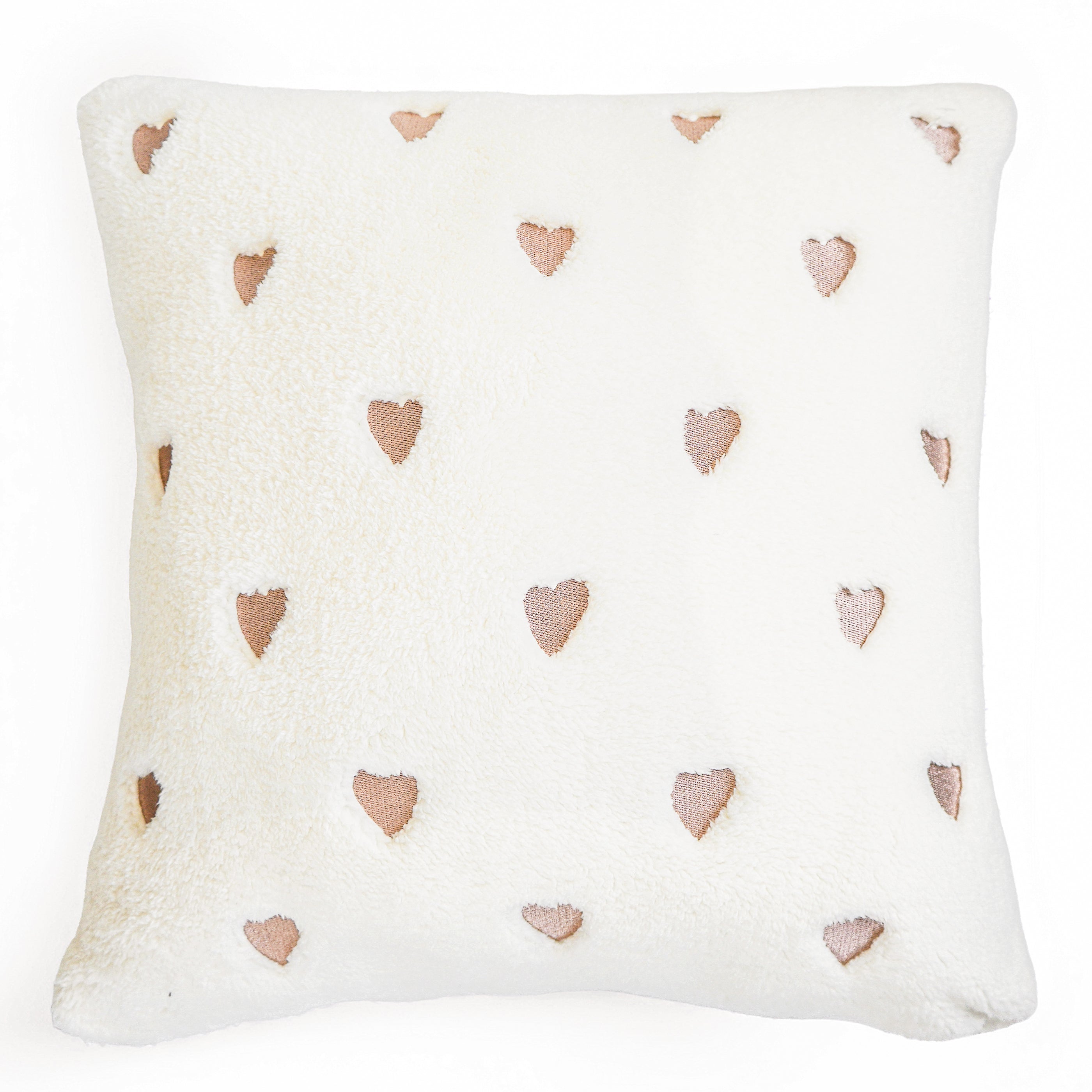Coussin en sherpa - Coeur
