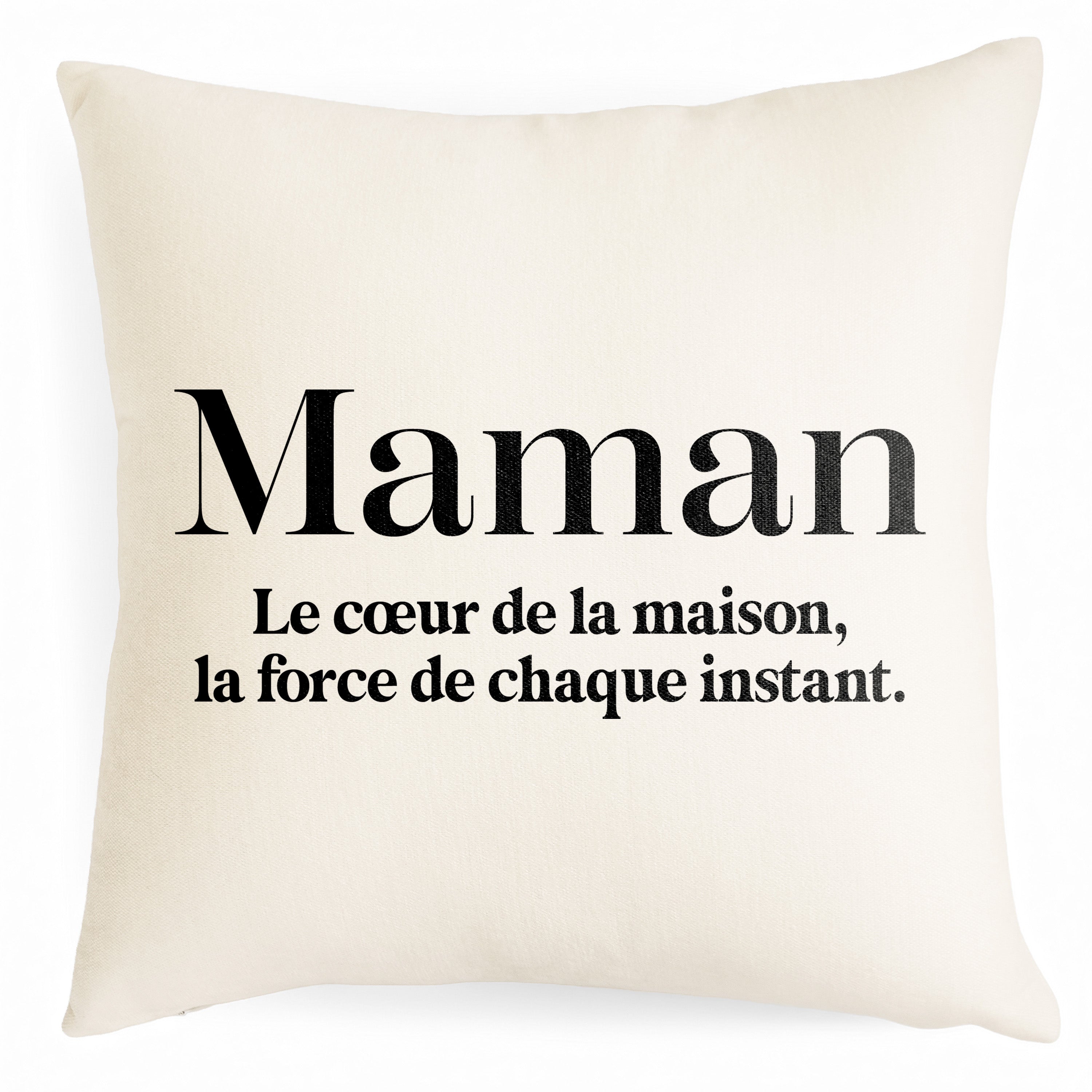 Coussin en chenille doux - Maman