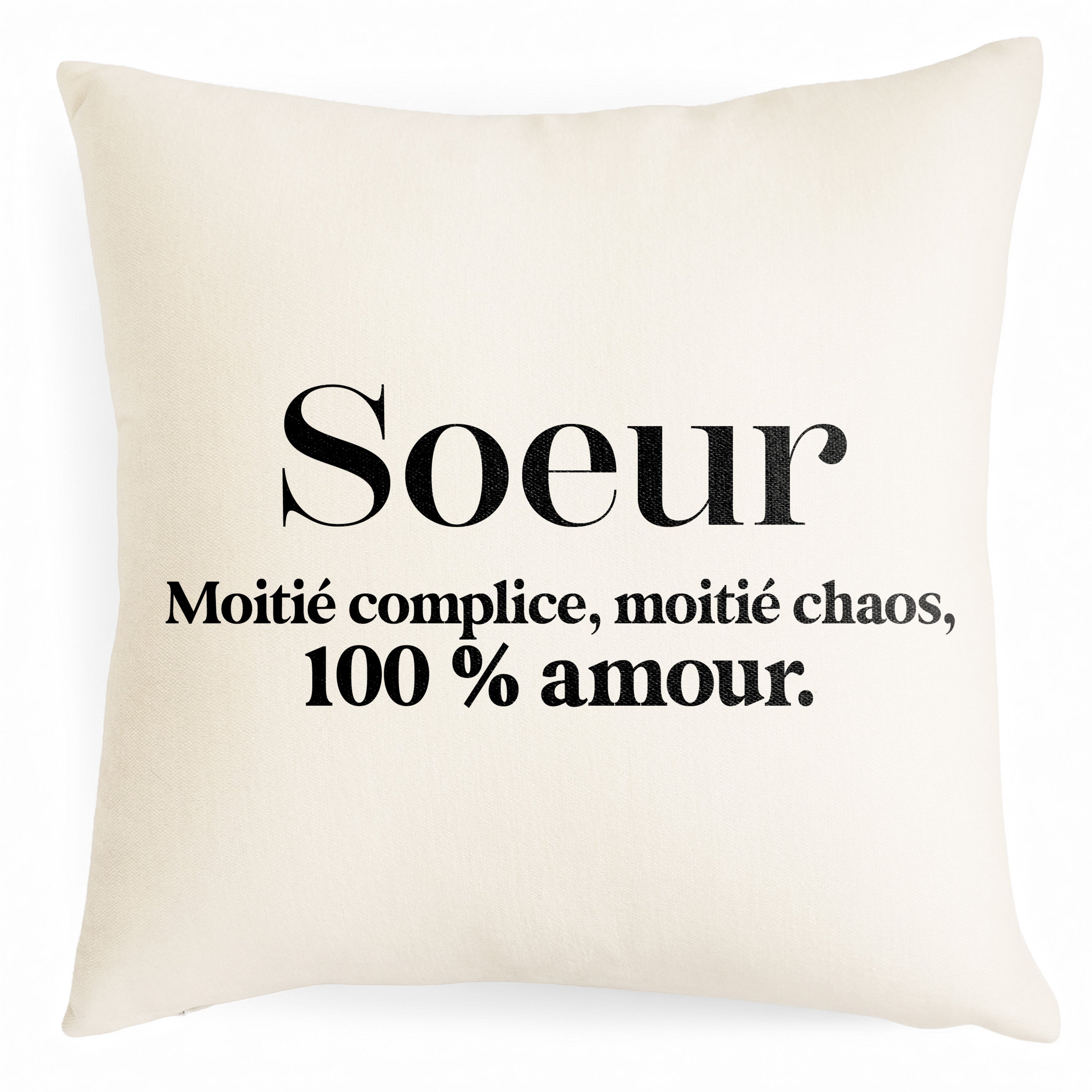 Coussin en chenille doux - Soeur