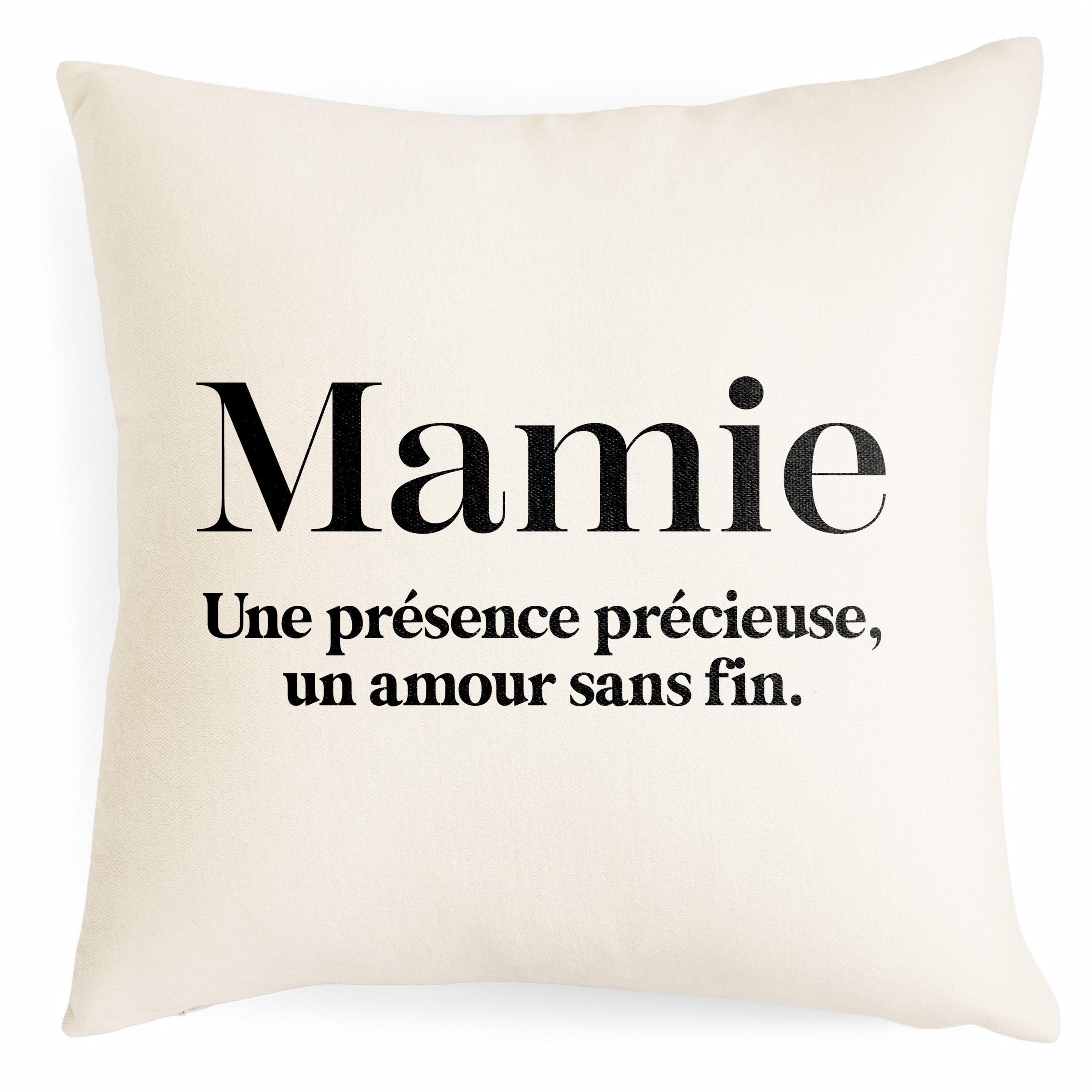 Coussin en chenille doux - Mamie