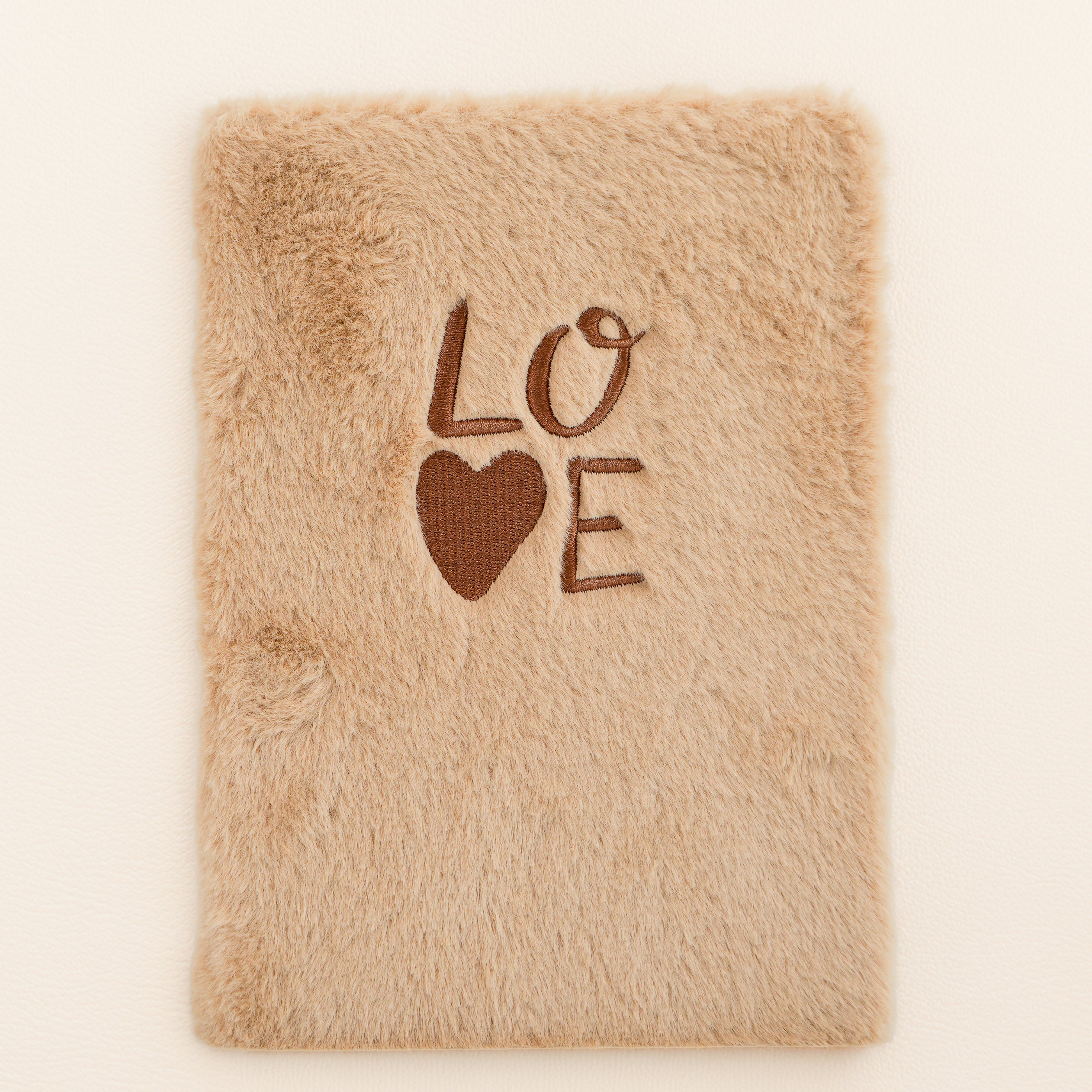 Cahier de note en fourrure - Love