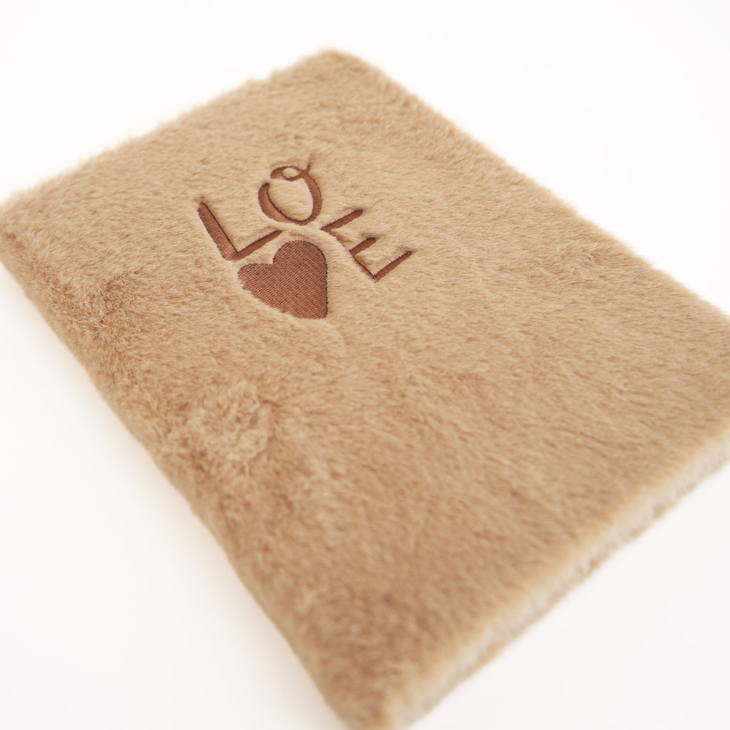 Cahier de note en fourrure - Love