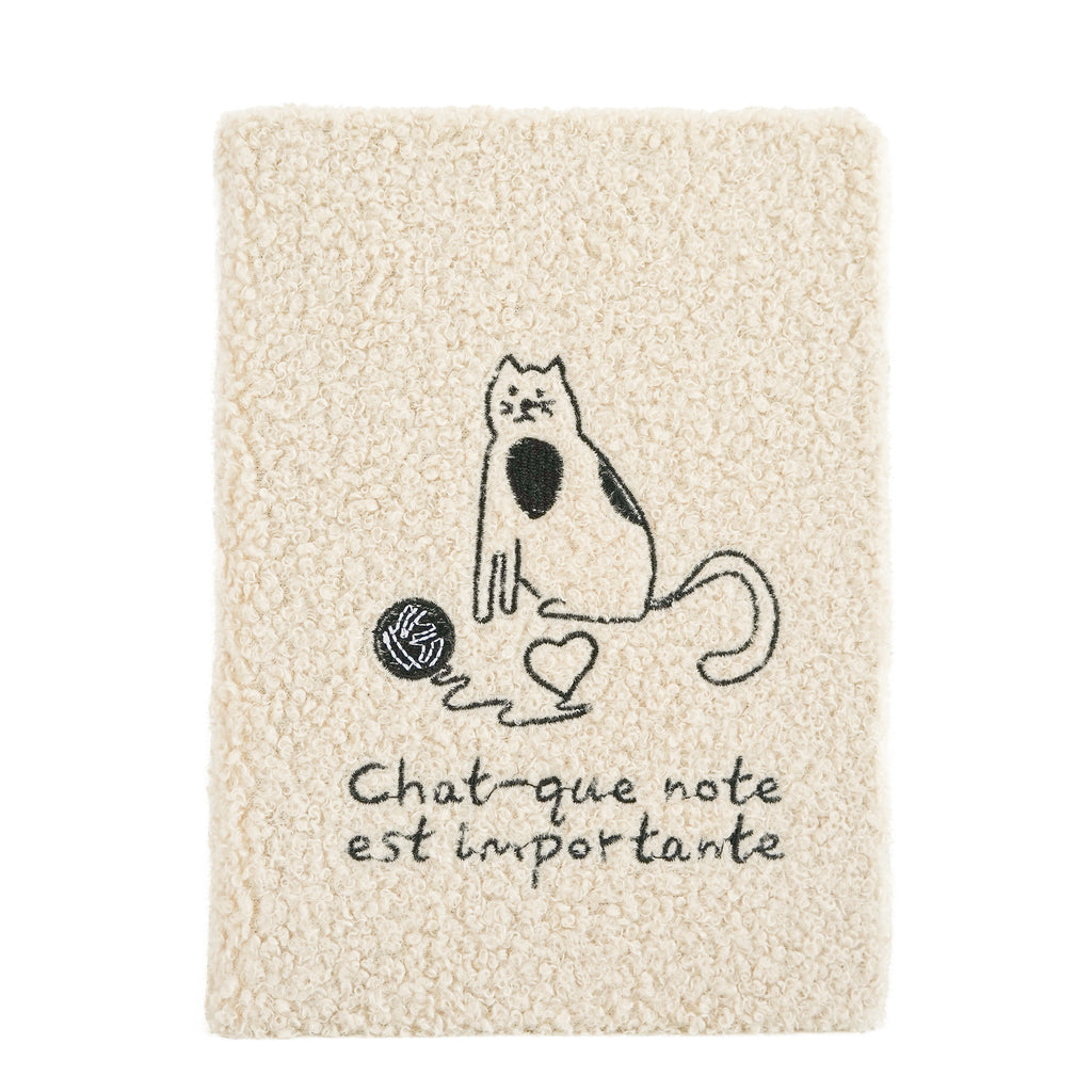 Cahier de note en laine bouclé - Chat