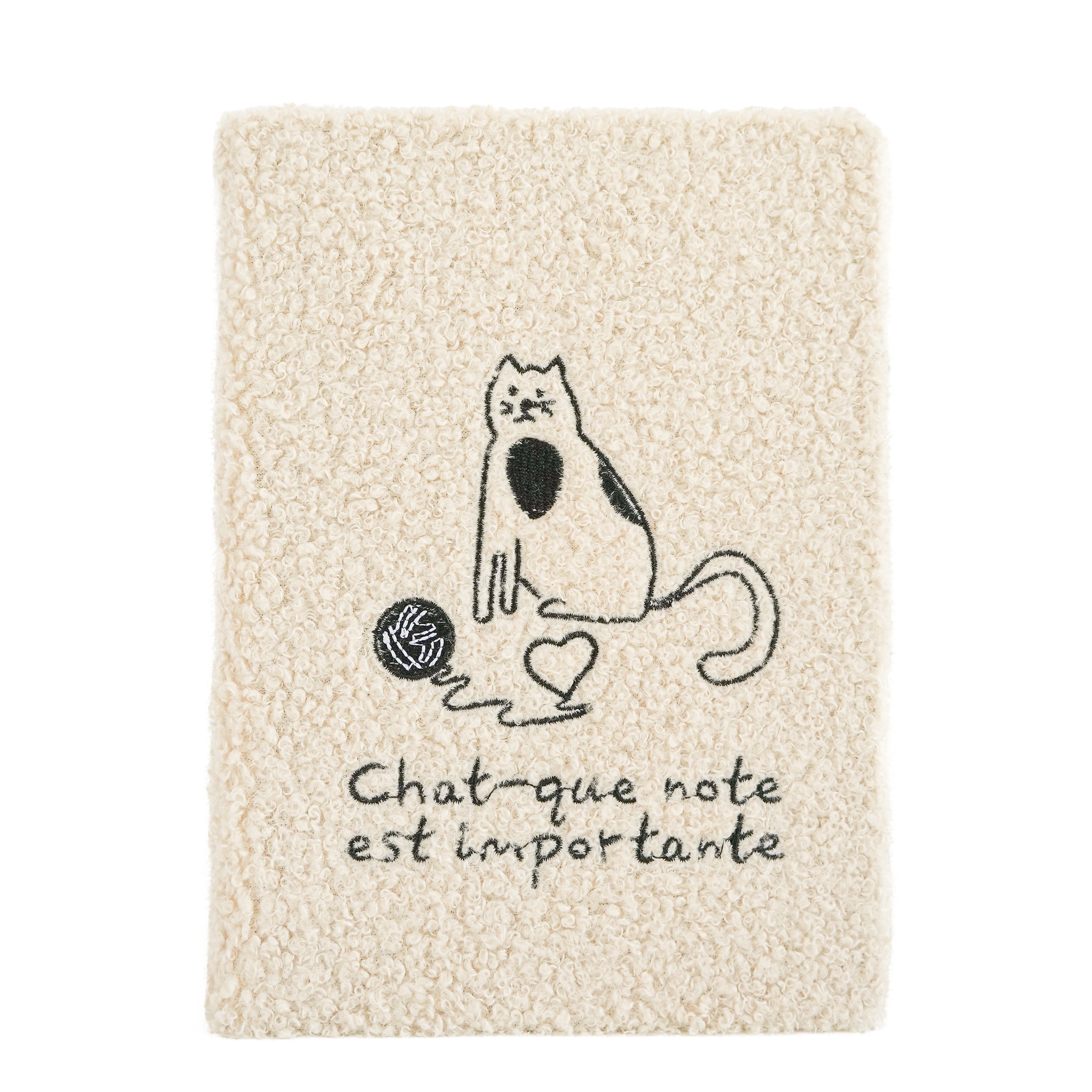 Cahier de note en laine bouclé - Chat