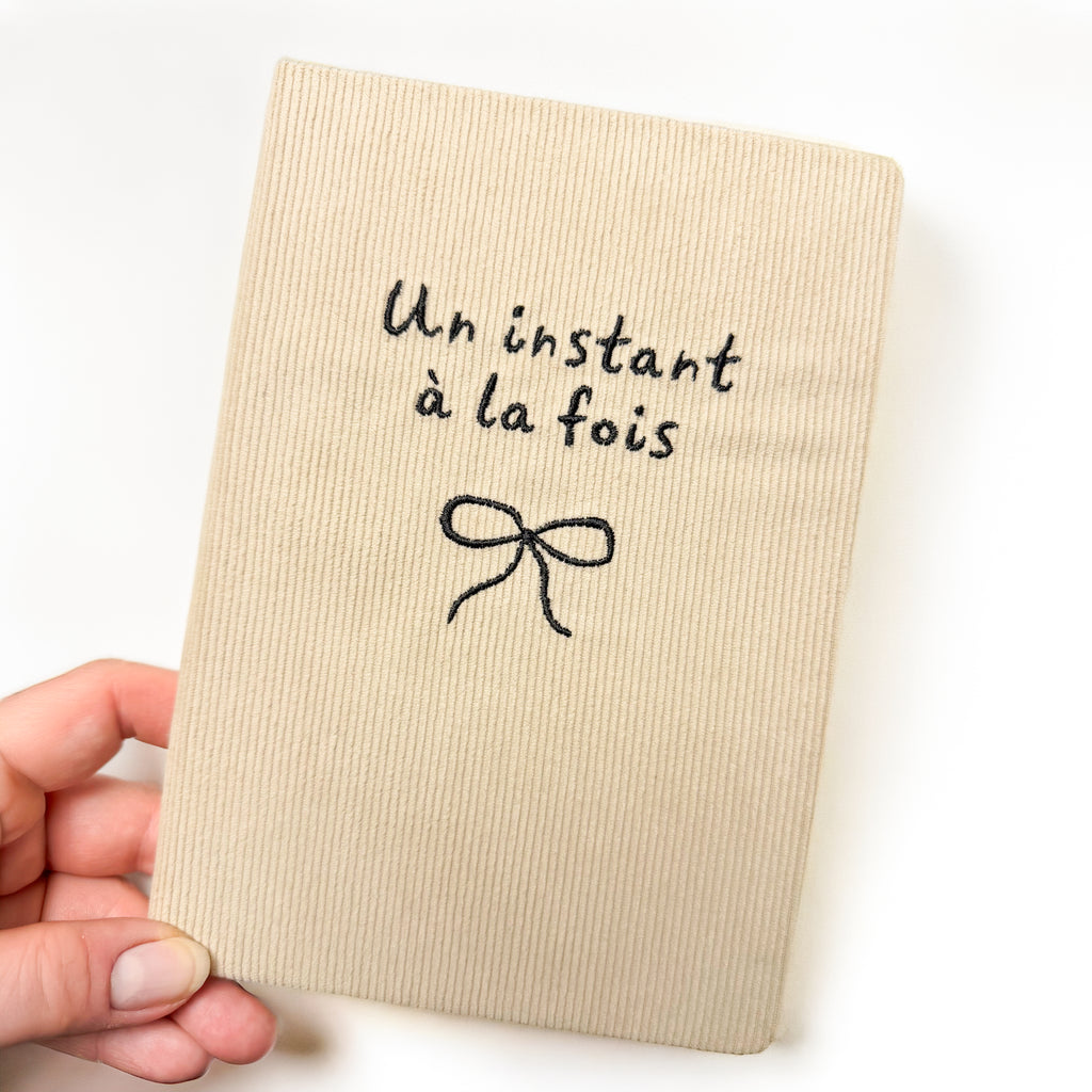 Cahier de note en corduroy - Un instant