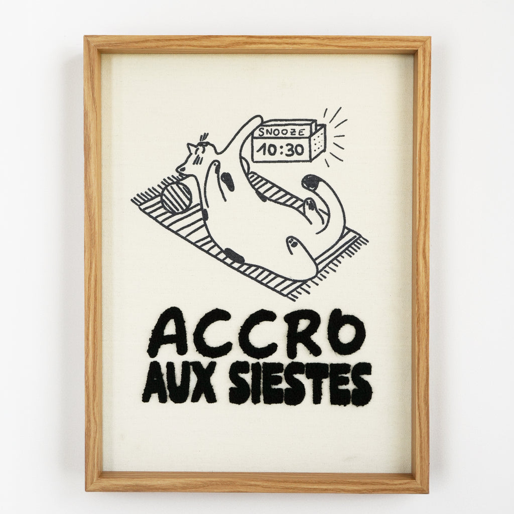 Cadre mural texturé - Accro aux siestes
