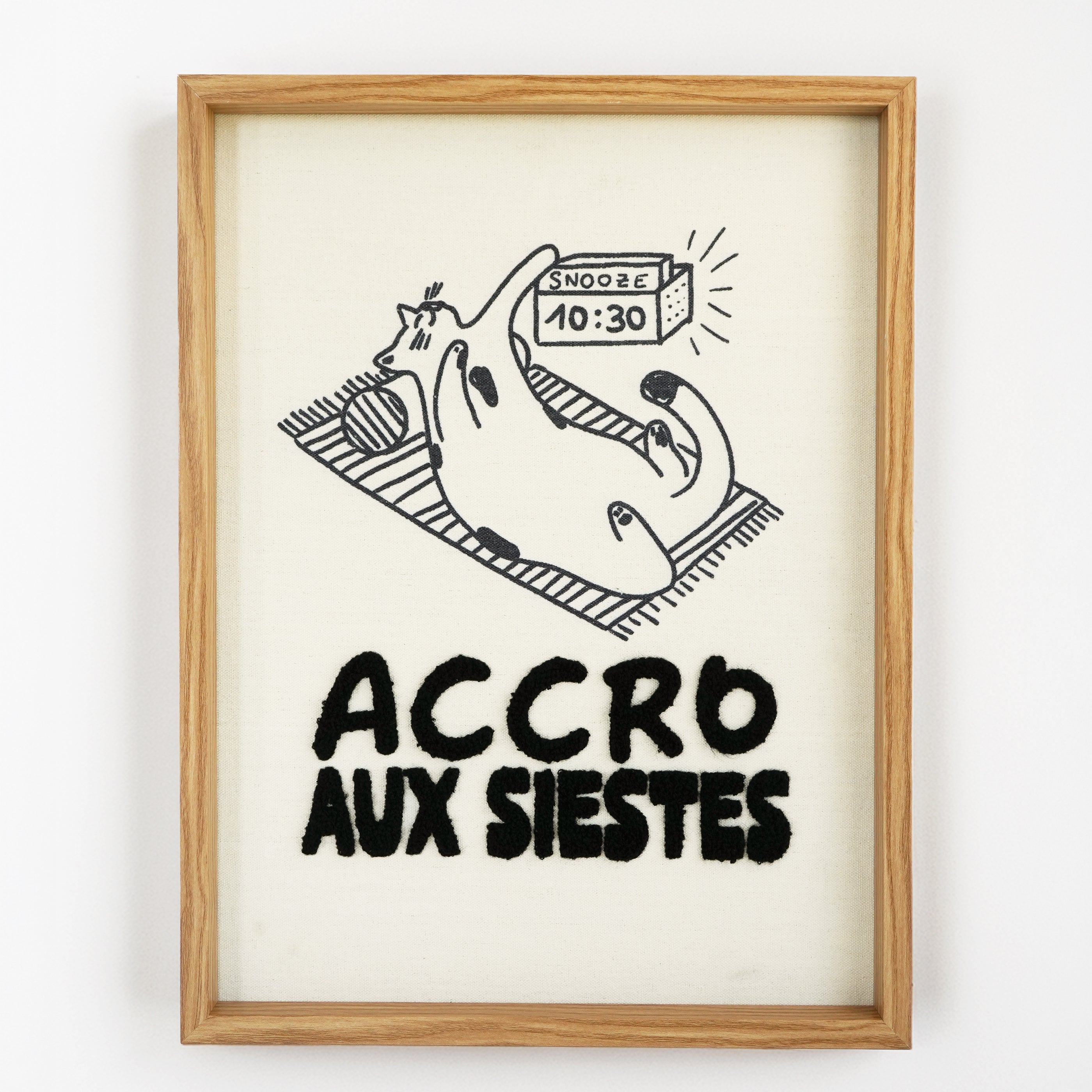 Cadre mural texturé - Accro aux siestes