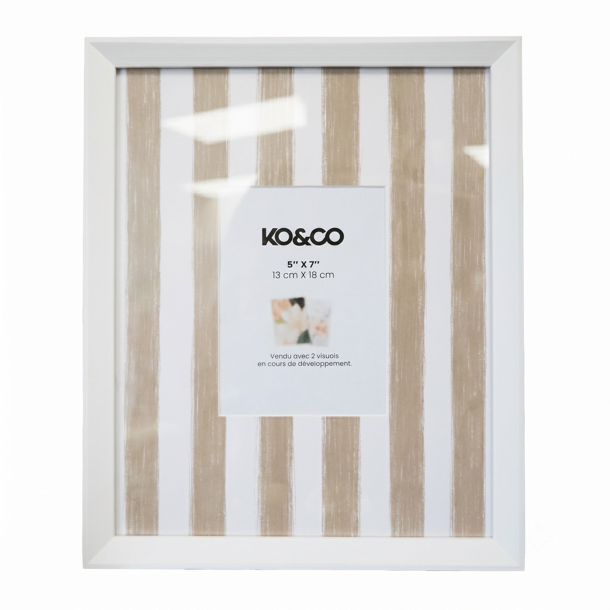 Cadre photo en bois blanc - 5 x 7